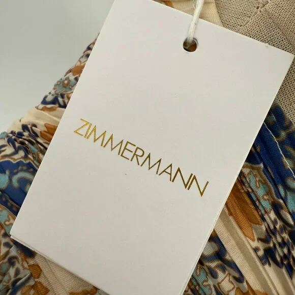 Zimmermann Printed Plissé-Organza Mini Dress - Picture 10 of 10